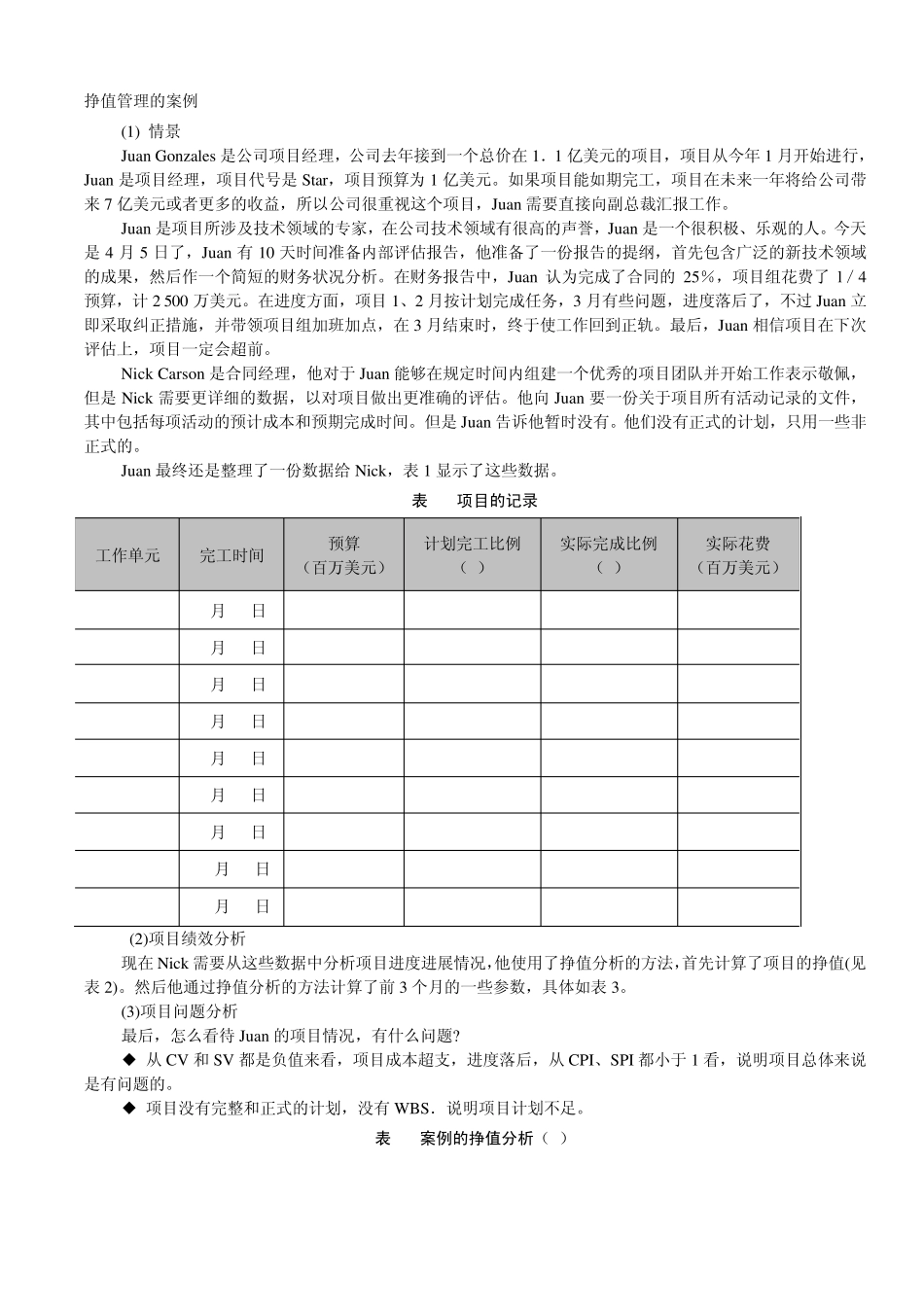 挣值管理案例_第1页