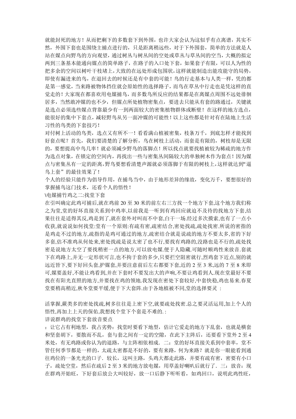 捉竹鸡小窍门_第3页
