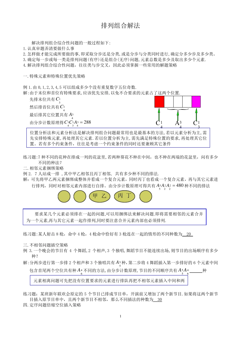 排列组合全部20种方法_第1页