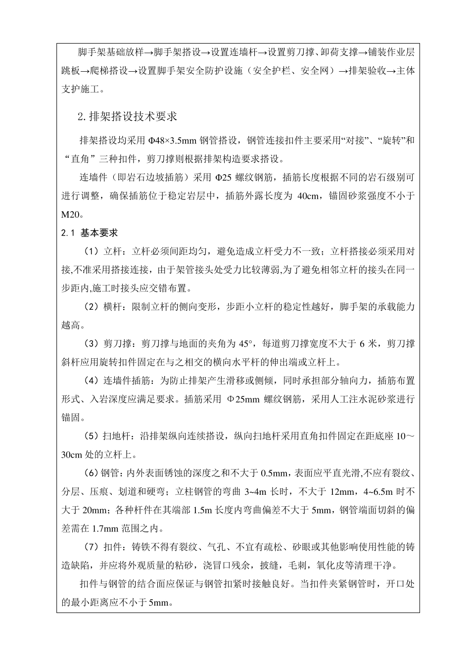 排架搭设技术交底_第2页