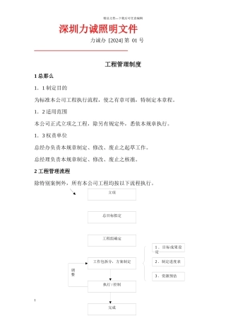 某电子厂项目管理流程