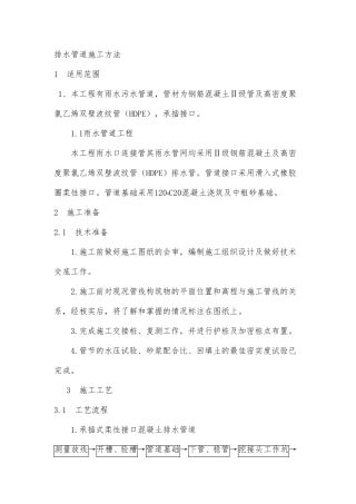 排水管道施工方法