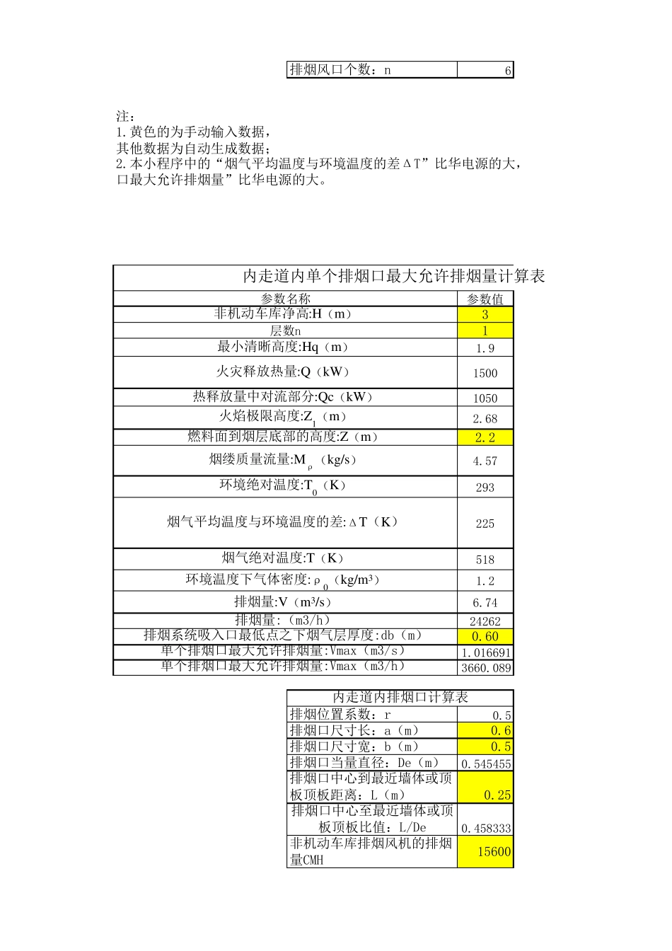 排烟口最大允许排烟量自动计算表格_第3页