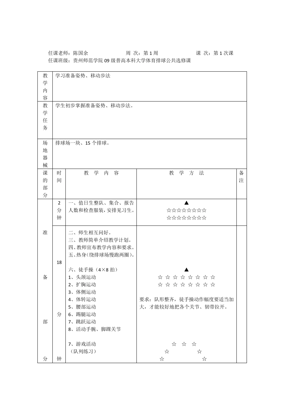 排球准备姿势、移动步法_第1页