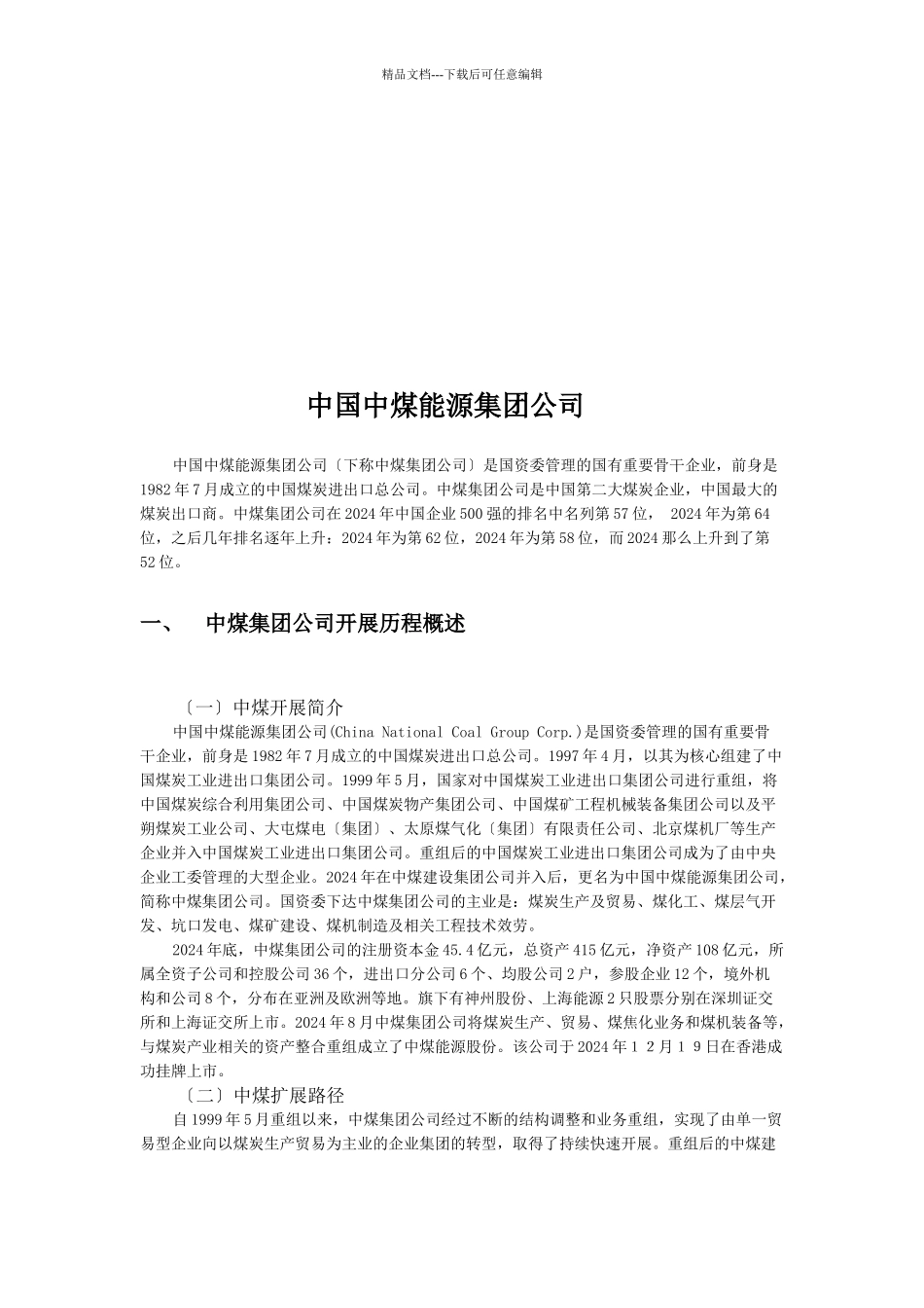 某能源集团公司介绍_第1页