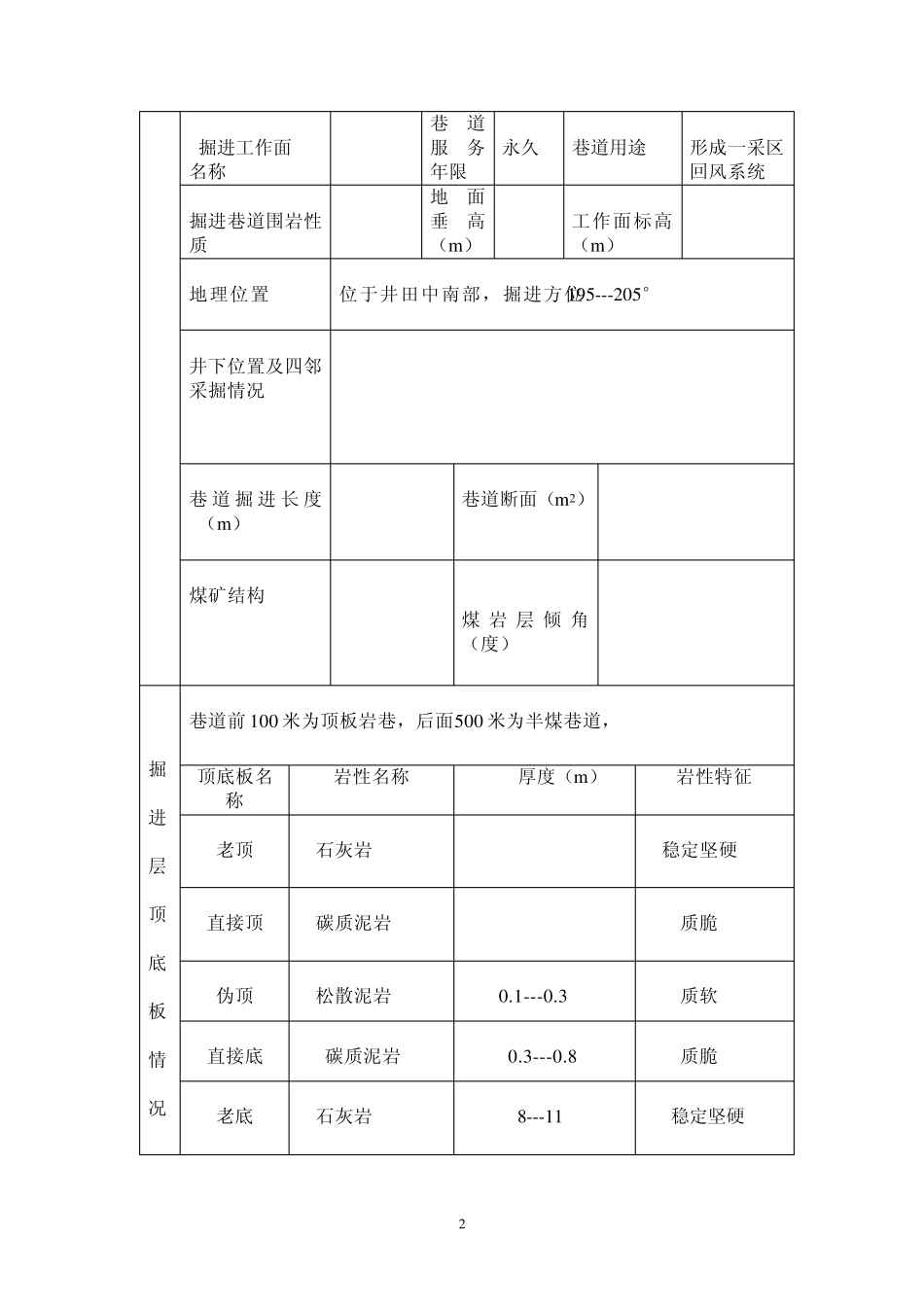 掘进地质说明书1_第2页