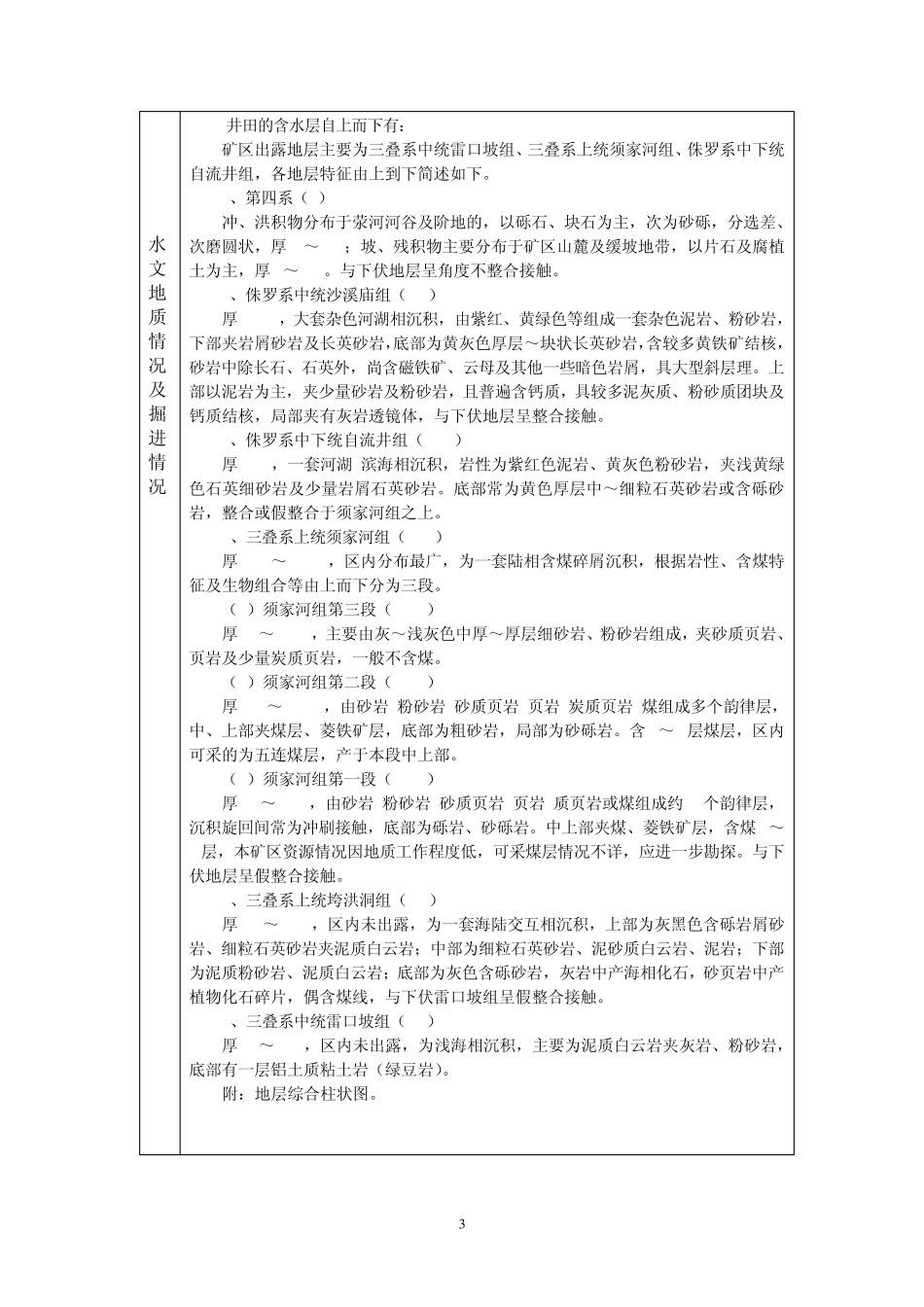 掘进地质说明书1_第3页