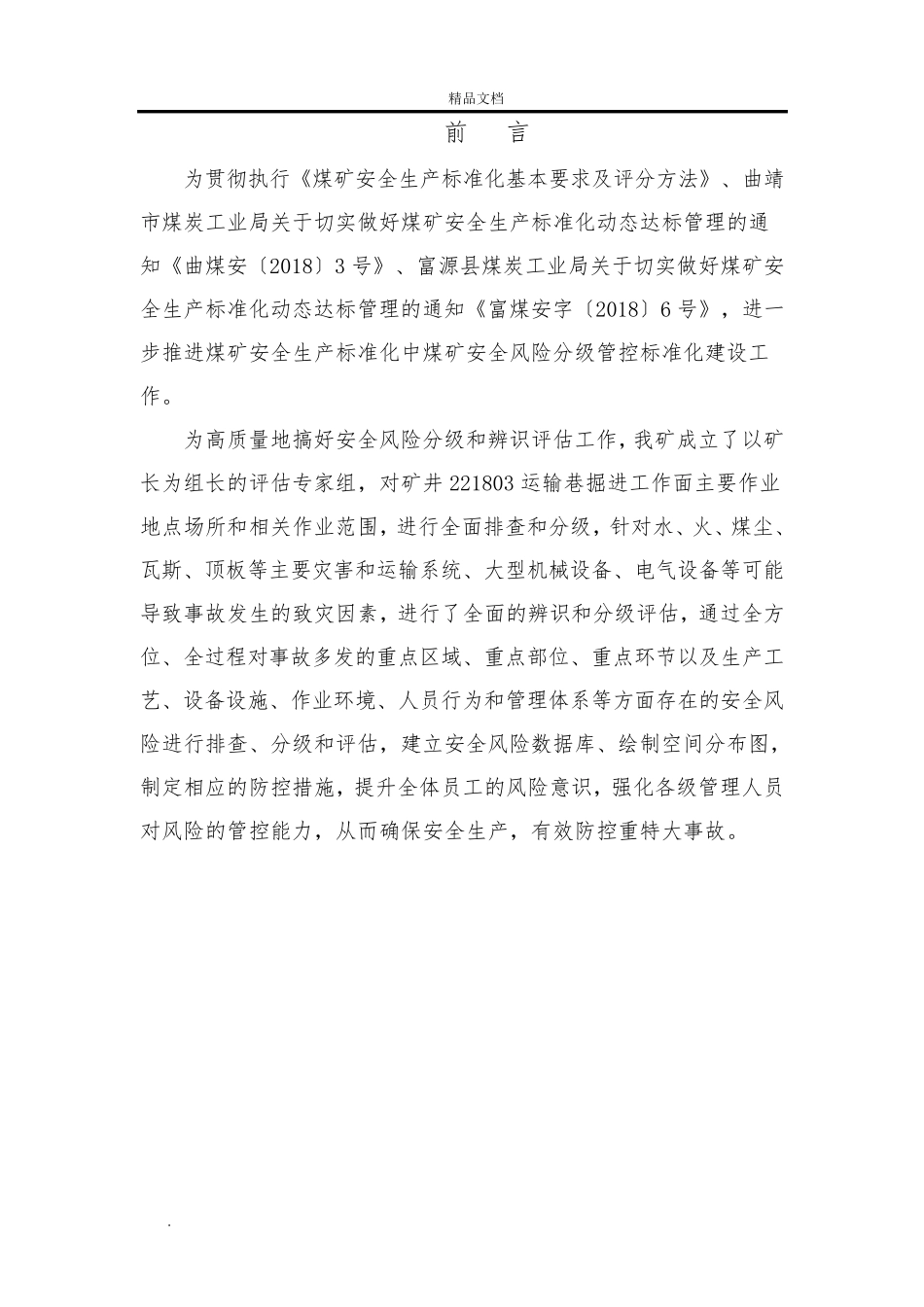 掘进工作面安全风险辨识评估报告_第2页