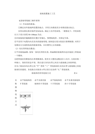 接地装置施工工艺