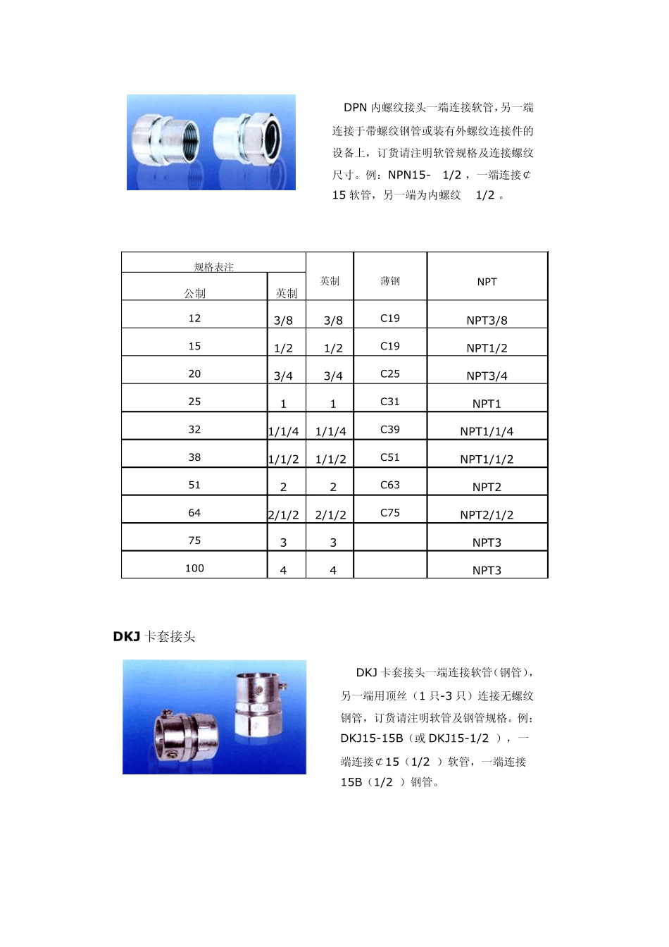 接头系列产品介绍_第2页