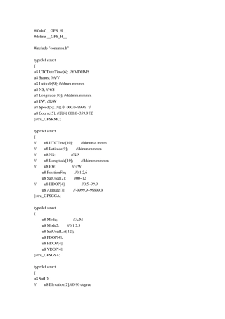 接收gps模块数据经典代码