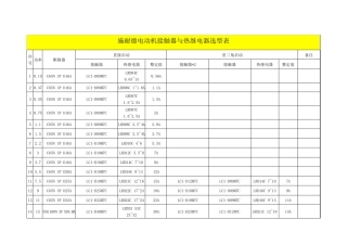 接触器与热继电器选型表
