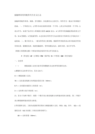 接触网零部件代号含义汇总