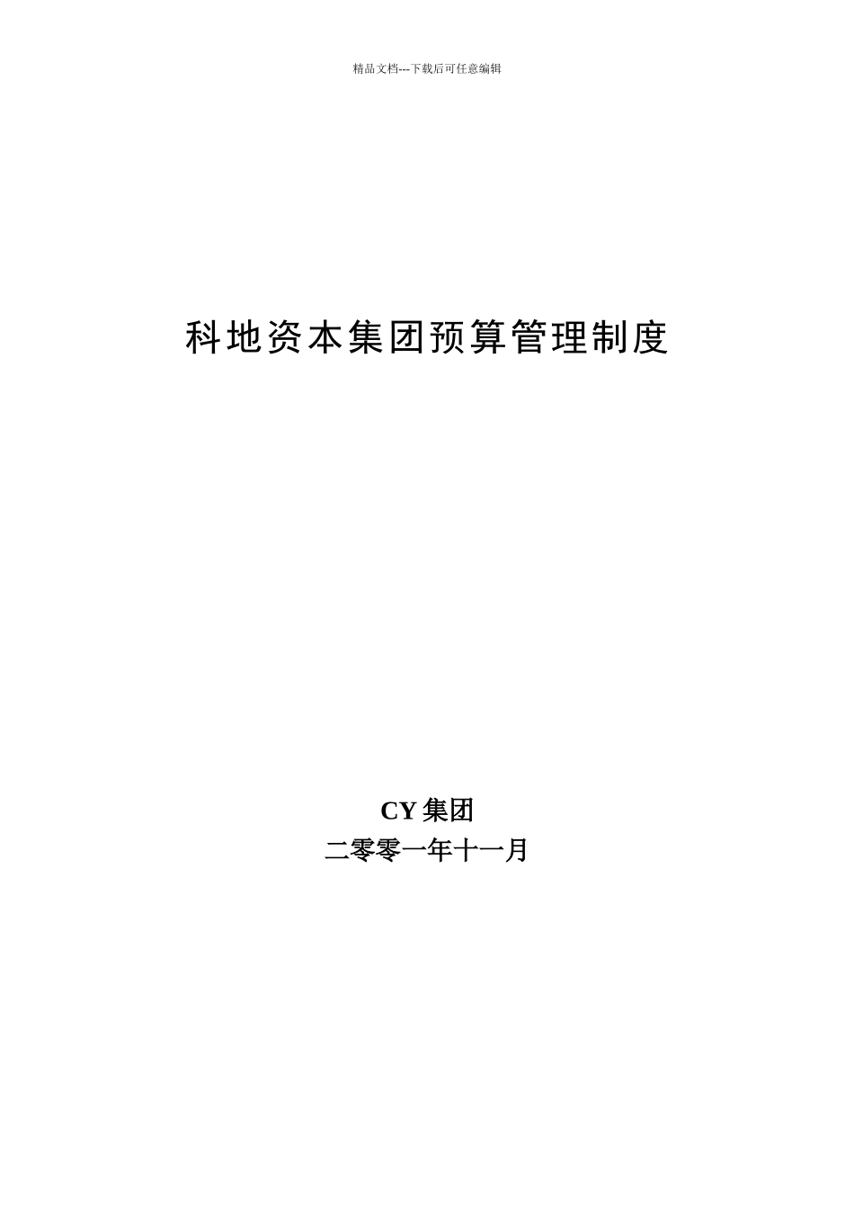 某集团预算管理制度汇编_第1页