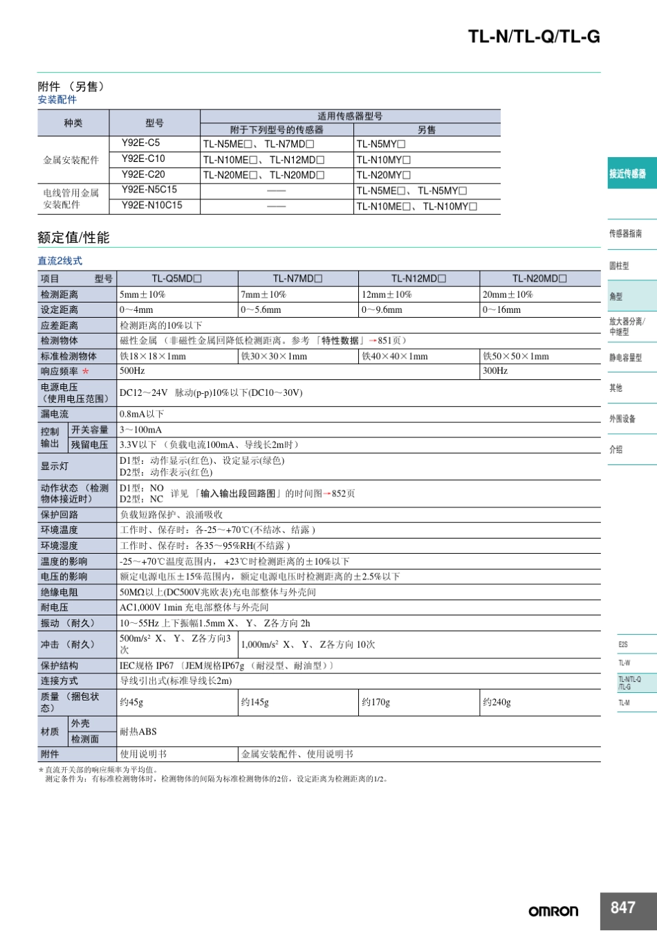接近开关(欧姆龙)方柱标准型TL_N_TL_Q_TL_G_第2页