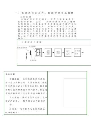 接近开关的分类与学习