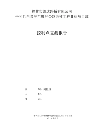 控制点复测报告