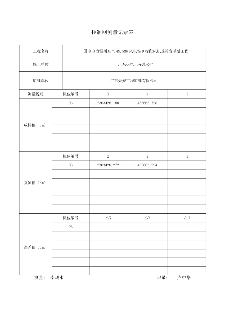 控制网测量记录表_第3页