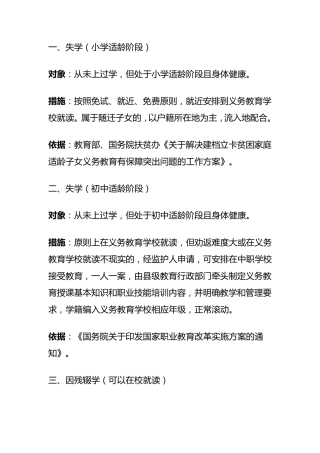 控辍保学劝返复学工作指南二十条