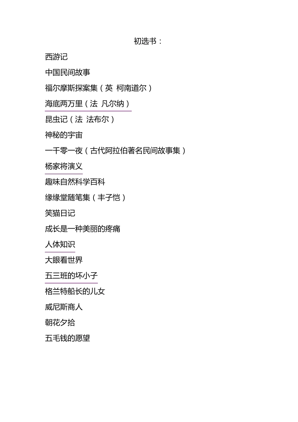 推荐适合五年级学生看的课外书_第1页