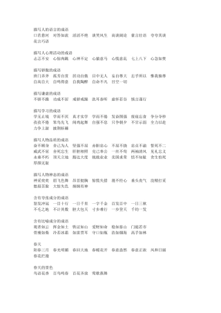 描写人的语言的成语