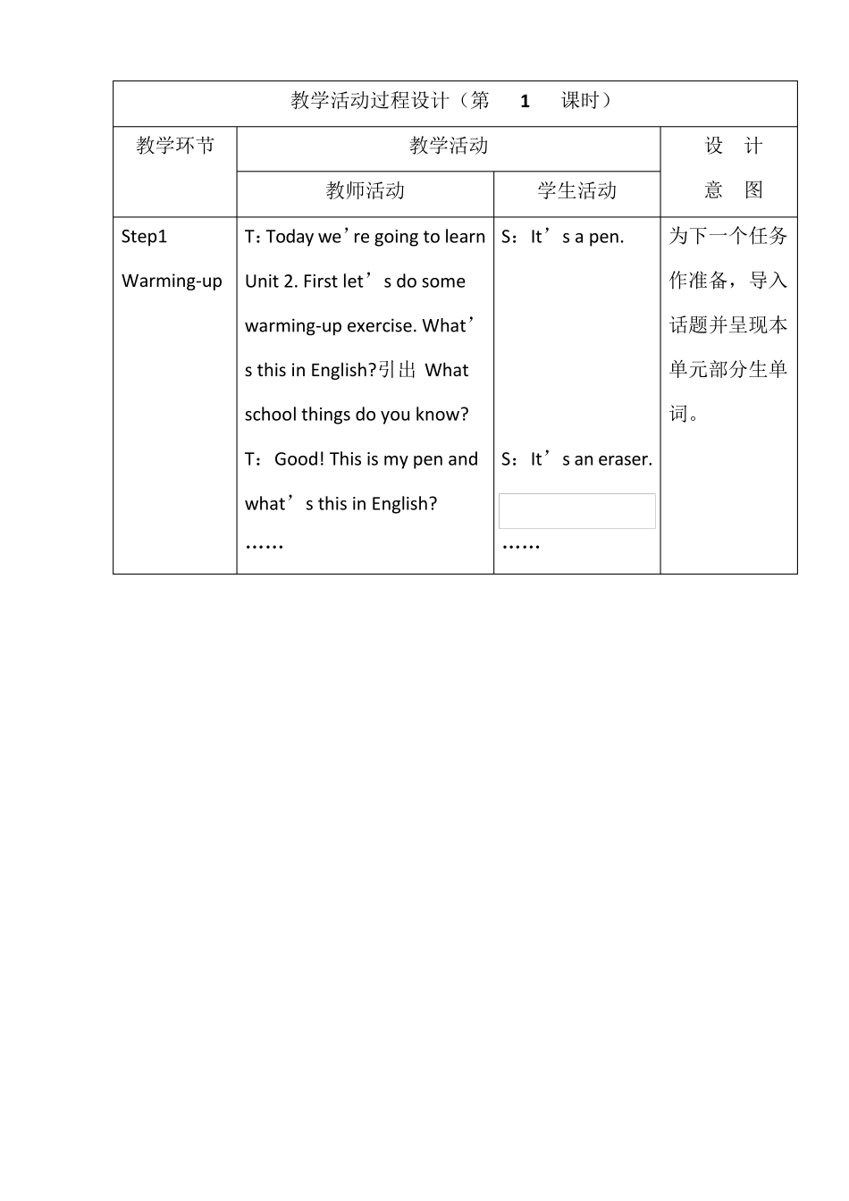 提交一份运用技术手段支持学生展示与交流分享的活动设计七年级英语上册第三单元教案_第2页