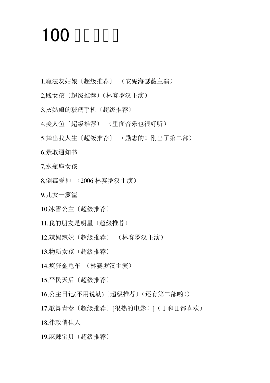 提高英语水平必看经典100部校园类英文电影_第1页