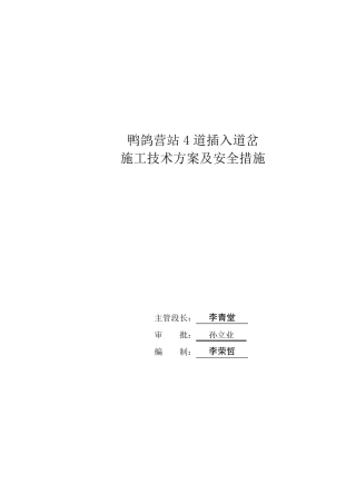 插入道岔施工方案