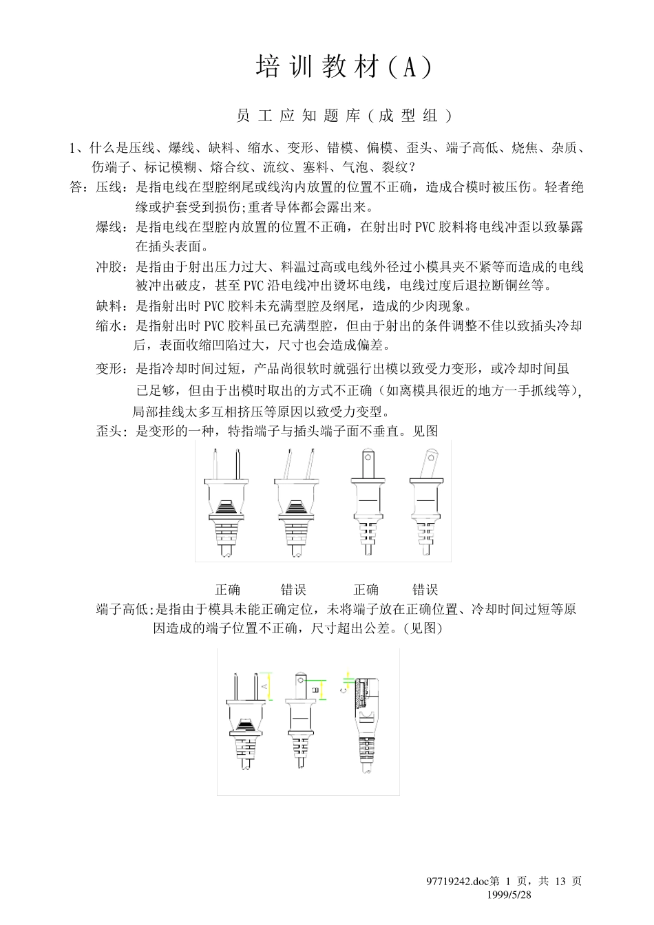 插头注塑成型培训资料_第1页