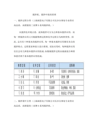 搅拌机叶轮的原理