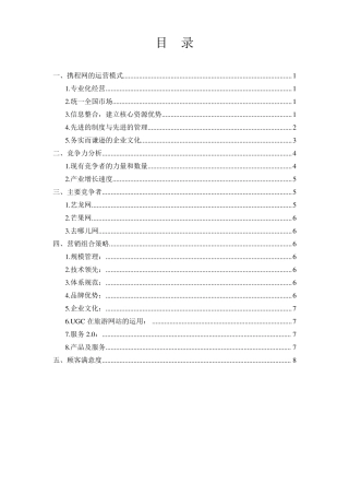 携程网调查报告完整