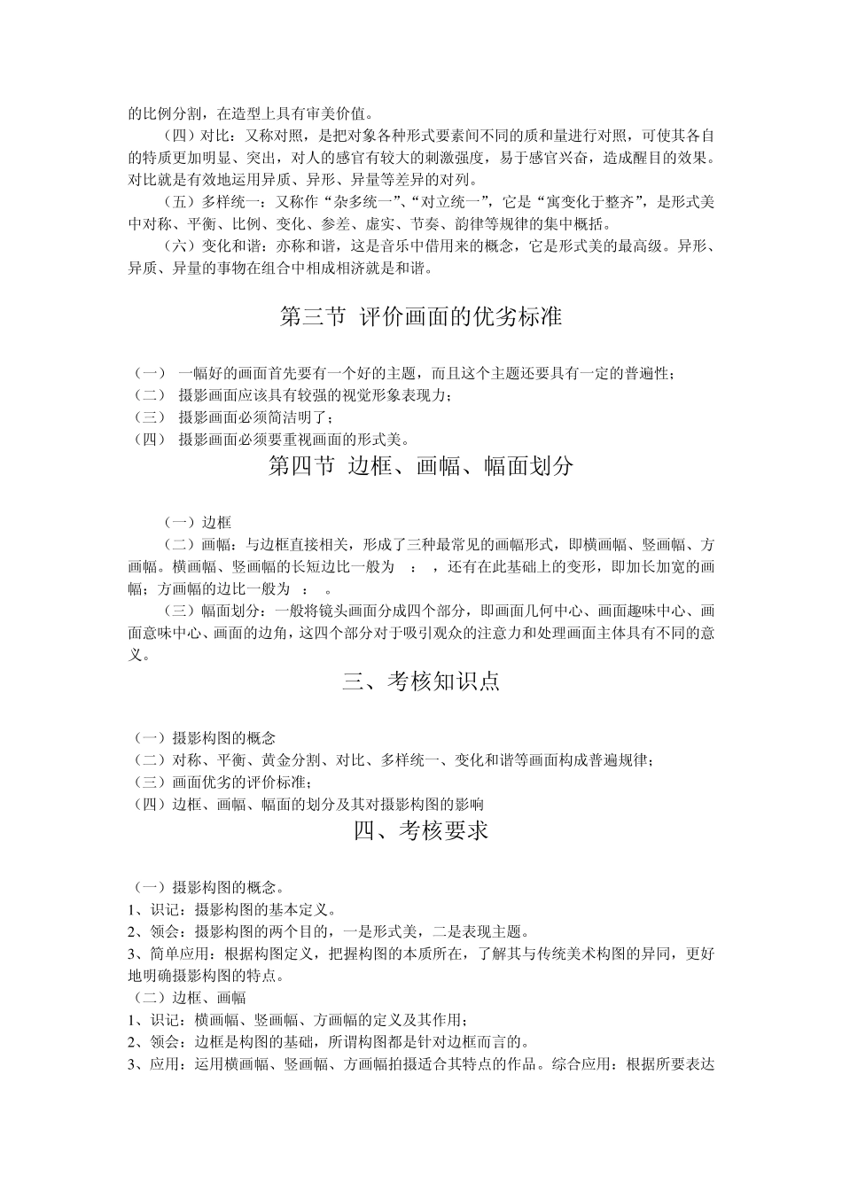 摄影构图自考考试大纲_第2页