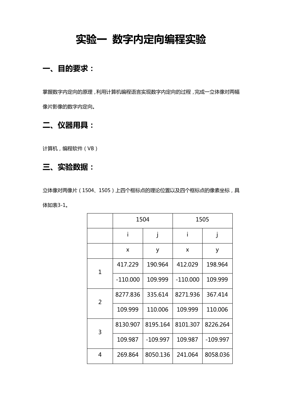 摄影测量实验报告_第2页