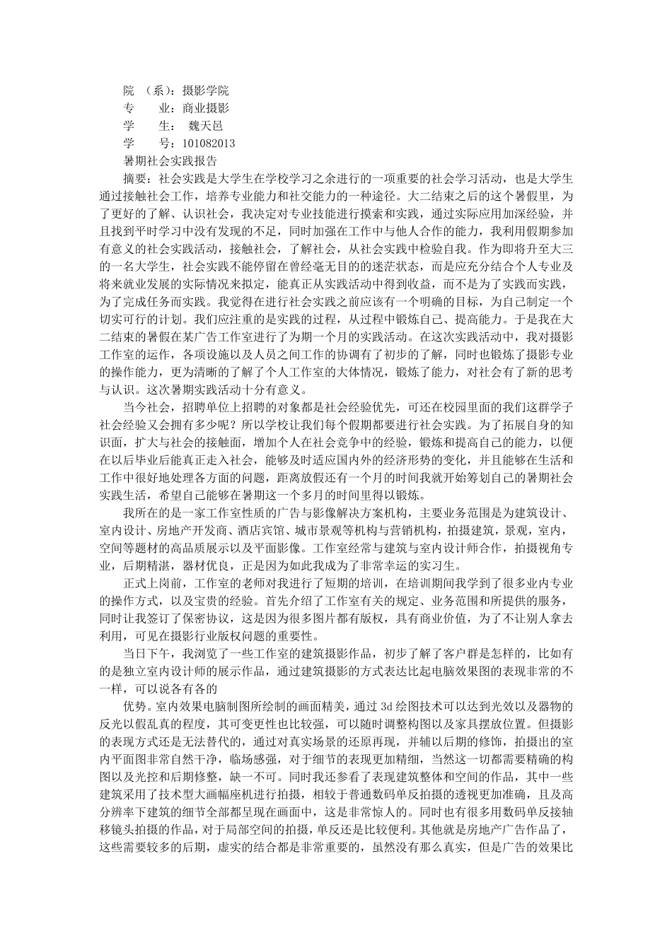 摄影社会实践报告_第3页