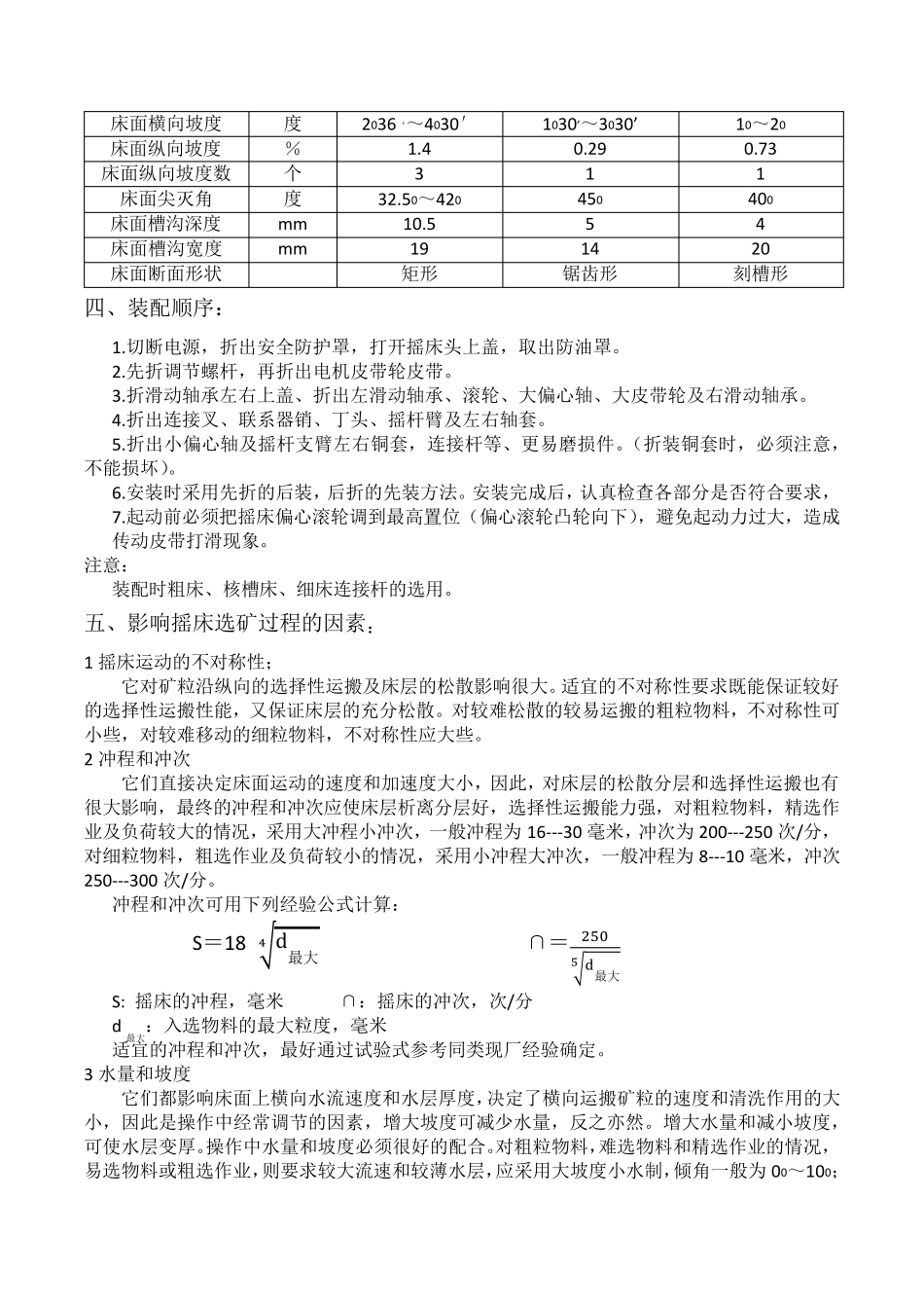 摇床使用维护修理说明书_第3页