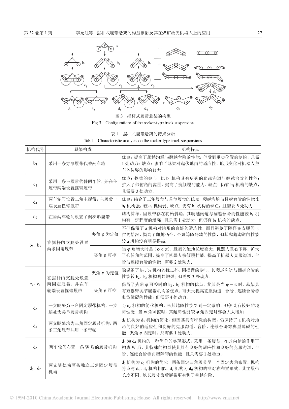 摇杆式履带悬架的构型推衍及其在煤矿救灾机器人上的应用_第3页