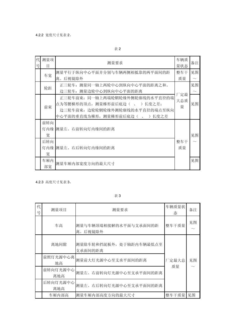 摩托车和轻便摩托车尺寸和质量参数的测定方法_第3页