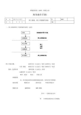操作手册(网上报税、网上申报流程)