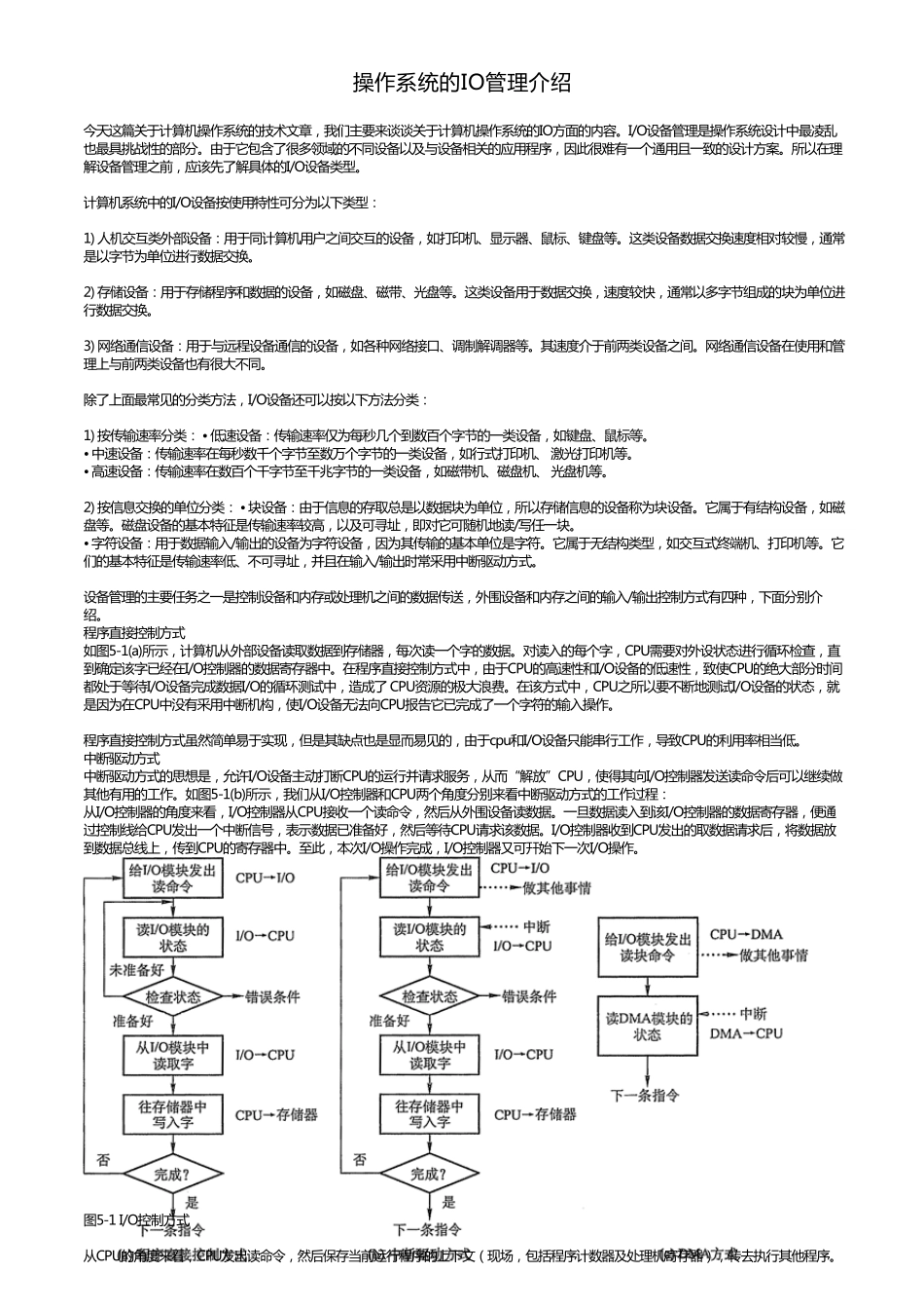 操作系统的IO管理介绍_第1页