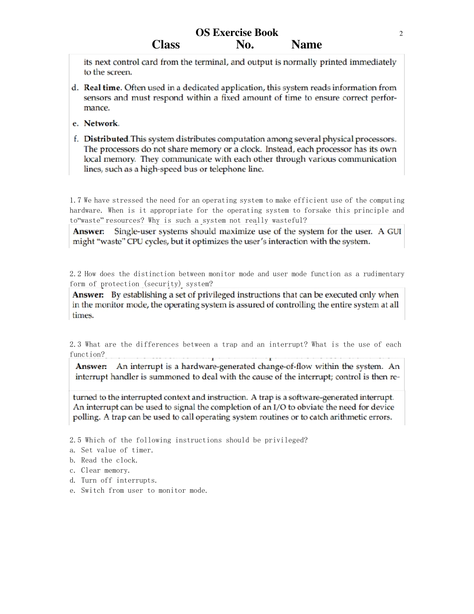 操作系统英文版课后习题答案整理_第2页