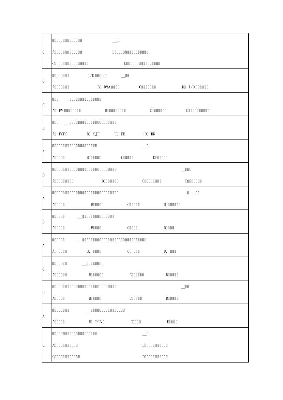 操作系统选择题_第3页