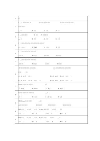 操作系统选择题