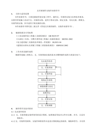 支吊架制作安装作业指导书