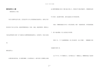 树的说明文15篇