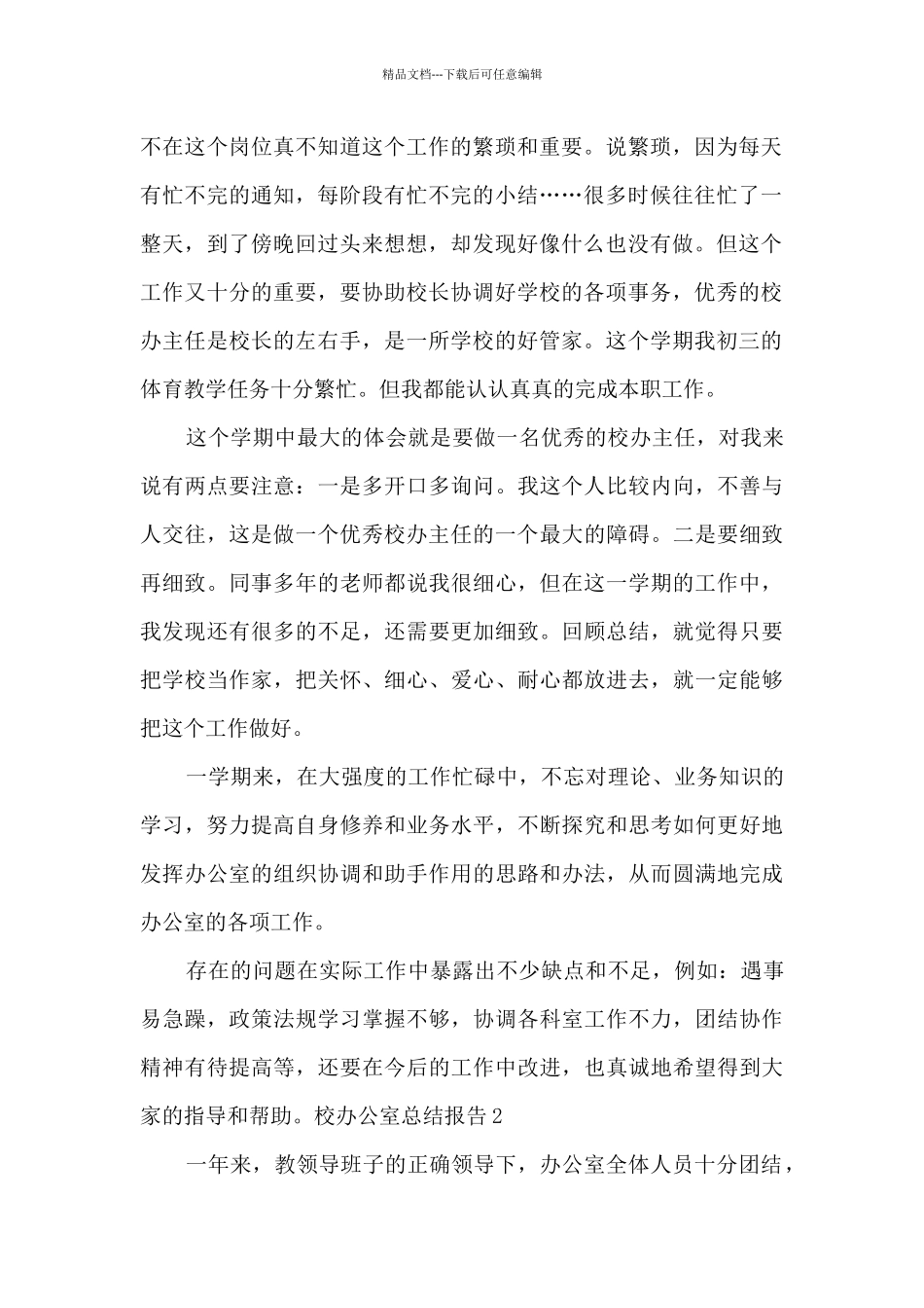 校办公室个人总结报告_第2页