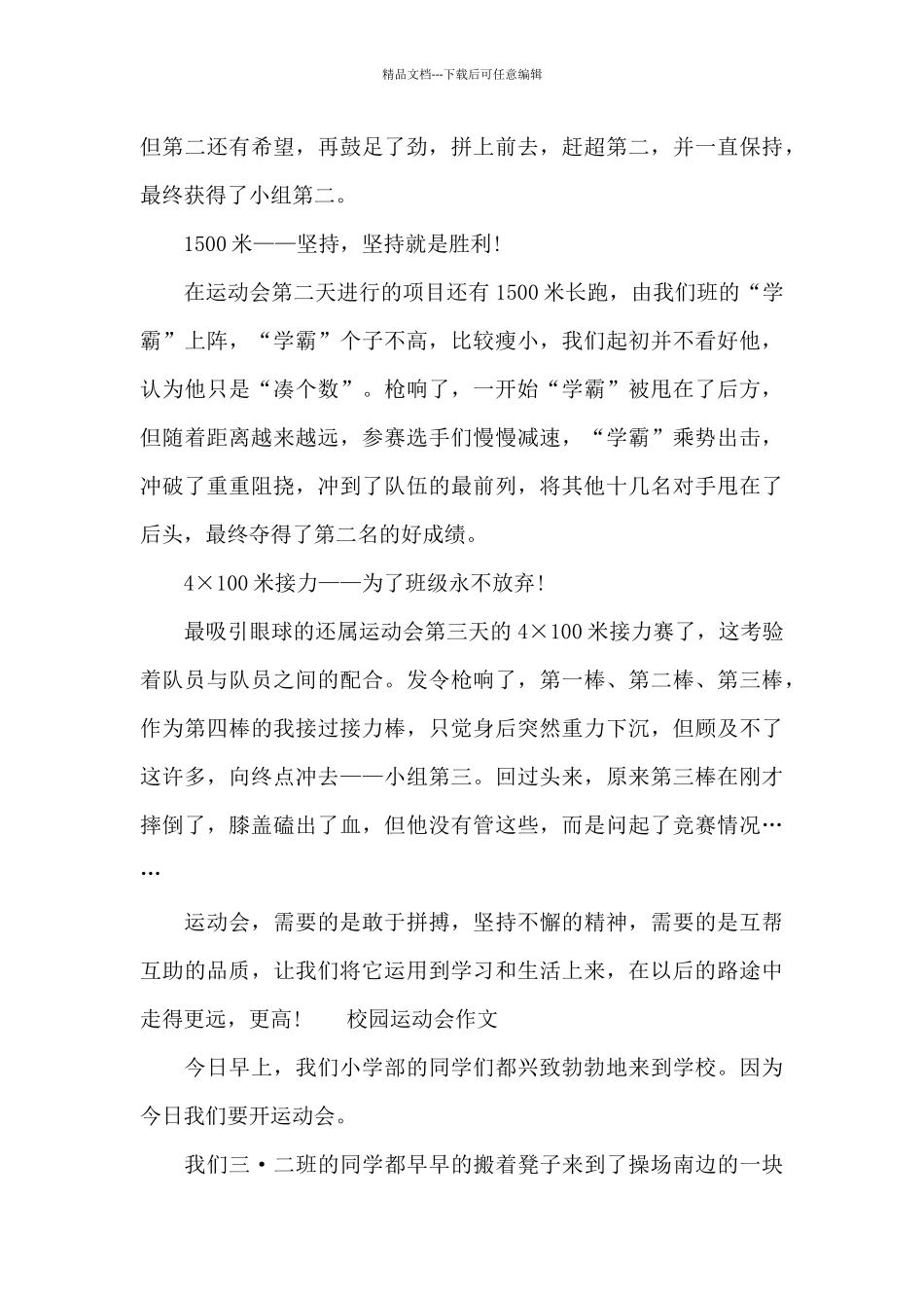 校园运动会作文_第3页