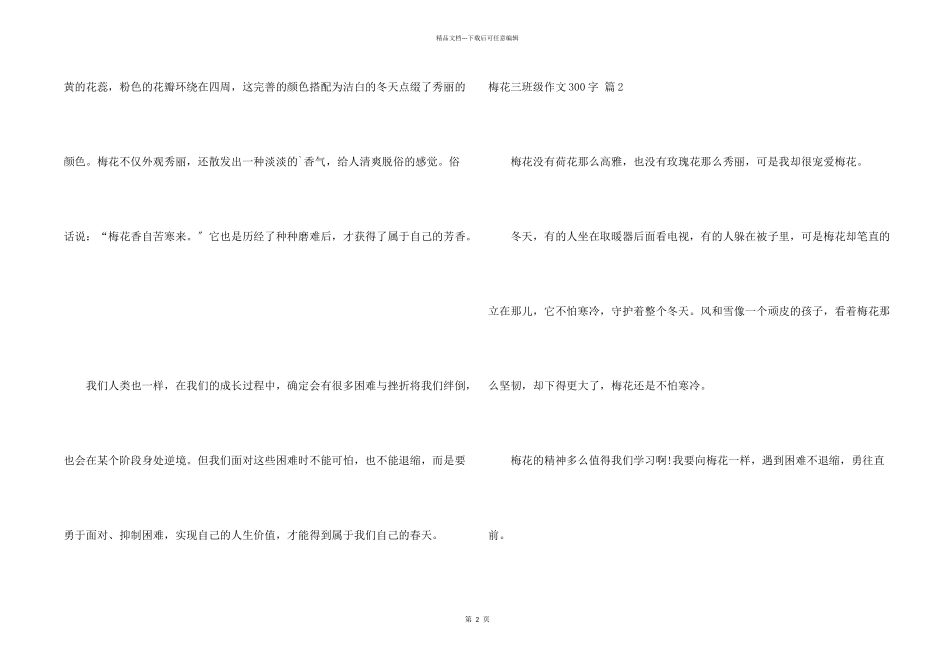 梅花三年级300字3篇_第2页