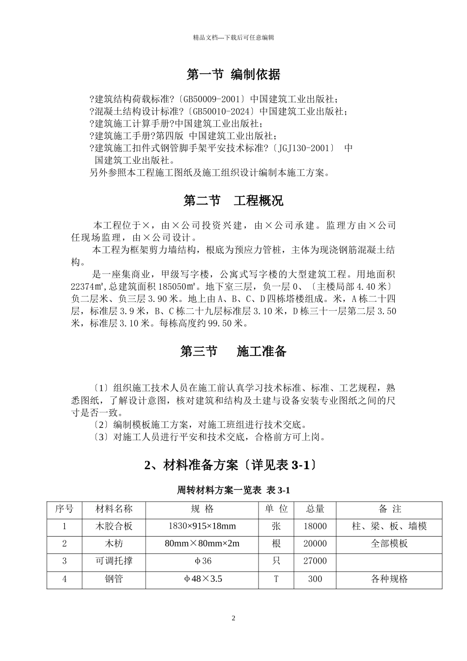 模板专项施工方案(木胶合板_第2页