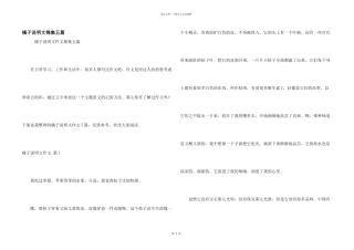橘子说明文锦集五篇