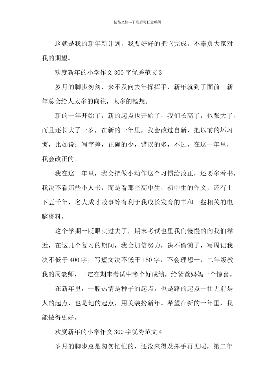 欢度新年的小学作文300字优秀范文五篇_第3页